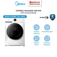 MIDEA 8.5kg/6kg Front Load Washer Dryer MF200D85B | Steam Wash Mesin Basuh Pengering 洗衣机烘干机