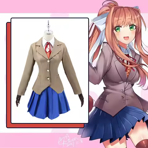 Sayori Yuri Natsuki Monika Cosplay Costume Doki Literature Club Cos Sets School Uniform Anime Hallow