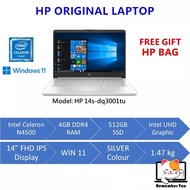 HP Laptop 14S-DQ3001TU Silver FREE HP WIRELESS MOUSE  (Intel Celeron/4GB RAM/512GB SSD/Intel UHD Gra