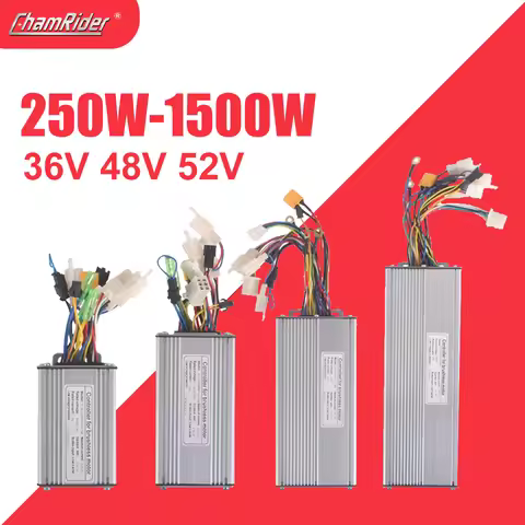 ChamRider,Sinewave-Electric Bike Sensorless Controller, KT Controller, Dual Mode, 36V, 48V, 250W, 35