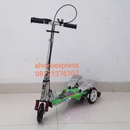 HIJAU Bandung Go-send Scooter Paddle Dual Pedal RMB Music And Green Lights