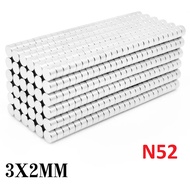 Neodymium magnet 3x2mm 3x2 mm 3 x 2 neodymium round white coin N52