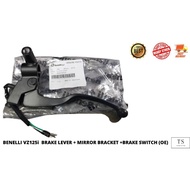 BENELLI VZ125I BRAKE LEVER + BRAKE SWITCH + MIRROR BRACKET LH ORIGINAL