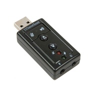 External USB 2.0 Sound Card 7.1 Channel With 3.5mm Jack Earphone Microphone Headphone Headset Virtua
