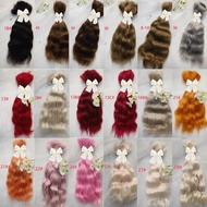 Combed Mohair Row Doll Wig blythe Hand Combed Hair Tie Wool Roll BJD Wig