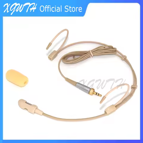 Cardioid Headset Microphone Dual Ear Headworn Mic for Sennheiser G2 G3 Wireless Interview Speech Sin