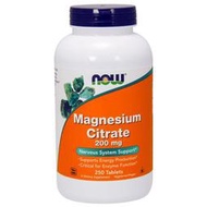 [預購] Now 檸檬酸鎂 200毫克 100/250粒 Magnesium Citrate