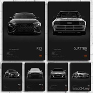 Pop German Cars Rs3 Car Photography Poster Aesthetic Luxury R8 C8 Supercar GTR SUV Canvas ,No Frame 