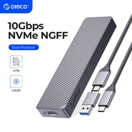 ORICO Dual Protocol M.2 SSD Case Support M2 NVMe SATA NGFF SSD Disk 10Gbps PCIe M Key 6Gbps M&amp;B Key USB C Hard Drive Enclosure（FV15C3-G2）