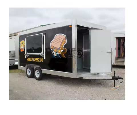 Best Selling Popular Food Truck Vending Luxury Type 2 Axles 4 Wheels Mobile Fast Food Truck For Sale