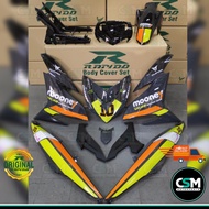 [READY STOCK] Coverset Bodyset Yamaha Mooney VR46 Y15 Y15ZR V1 V2 Grey (STICKER TANAM)