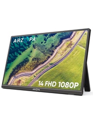 ARZOPA 14" A1S Portable Laptop Monitor FHD 1080P External Display with Dual Speakers Second Screen f