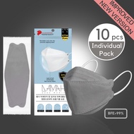 Dark Grey [Ready Stock] 4 ply 3D Korean Mask Disposable KF94 Face Mask BFE99% [Medeis x DAMAH]