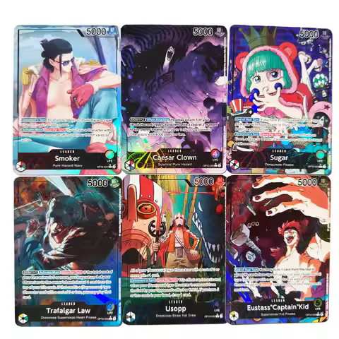 Anime One Piece OPCG English Leader Luffy Sabo Zoro Nami Law Ace Sanji Replica Sakazuki Reiju Perona