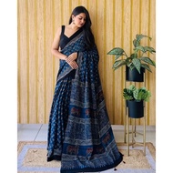 Soft Silk Ajrakh Saree