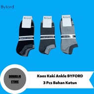 KATUN BYFORD Ankle Socks, 3 Pieces, Cotton Material, Mixed Colors