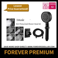(FOREVER PREMIUM) 3 in 1 Pressurized Shower Head Spray Set Bidet Style 1.5m Hose Stick On Holder Shower Bathroom