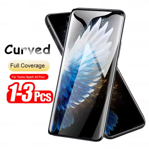 1-3Pcs 9H Curved Tempered Glass For Tecno Spark 40 Pro+ Screen Protector Spark40 Pro Plus Spark40Pro
