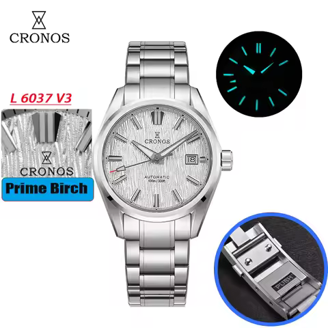 2025 Cronos GS L6037M 39mm Luxury Men's Automatic Mechanical Business Watch Waterproof 100m for Casu