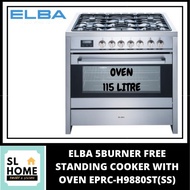 {KL & Klang Valley Area Only}ELBA EPRC-H9880ST(SS) 5 BURNER FREE STANDING COOKER WITH OVEN