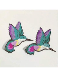 1個動物喜鵲鳥徽章貼布刺繡貼片,熨燙貼紙適用於服裝diy帽子外套裙子裝飾布料,diy裝飾配件