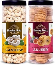 Horaira Nutz Cashews & Anjeer– Creamy and Nutritious, Ideal for Snacking or Cooking (Cashews 500gram