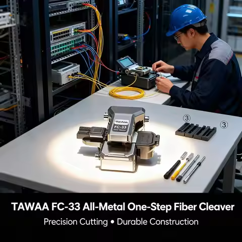 Full-metal FC-33 One-step Cleaver Fiber Optic Cleaver TAWAA Typical Cleaving Angle＜0.5° Blade 72000 