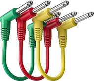 GP-ME2E-N Guitar Patch Cable Guitar Effect Pedal Cables,6.35MM 1/4'' Right-Angle TS Male Connector f