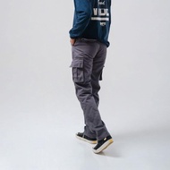 USO - Celana Cargo Pria Panjang Hitam Premium Reguler Fit Bahan Ripstop Tornado  Big Size