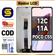 LCD Redmi 12C/ 11A/ poco C55 Compatible For Glass Original Touch Screen Digitizer