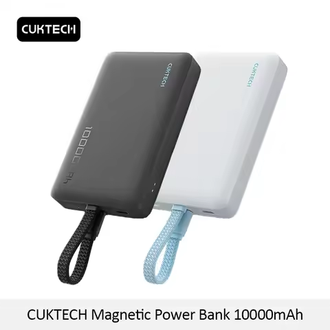 CUKTECH Magnetic Power Bank 10000mAh Built-in Cable WPB100L 7.5W Wireless Charging Powerbank For iPh