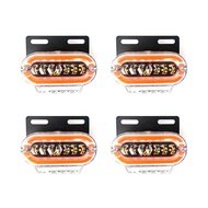 4pcs 24V LED Side Marker Lights Signal Indicator Lamp Warning Tail Light 3 Modes Turn Signal Truck T