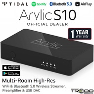 Arylic S10 Multi-Room Wireless WiFi, Bluetooth 5.0, Ethernet Network Streamer, Preamplifier &amp; USB DAC