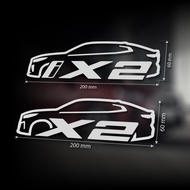 XIII BMW iX2 X2 Model Decoration Car Sticker