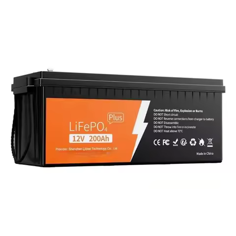 12V 200Ah Plus Lithium LiFePO4 RV Battery, 4000+ Deep Cycles Battery, 200A BMS, 2560Wh Energy, FCC&U