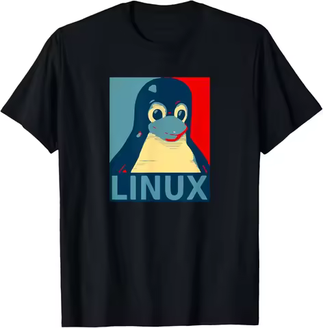 Linux Tux Penguin Graphic Design T-Shirt