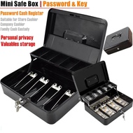 Cash Box with Lock Key and Money Tray Large Money Box for Cash Metal Lock Box for Money / Cash Box C