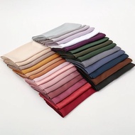 Bufanda de seda satinada para mujer, pañuelo cuadrado musulmán de Malasia, chales para la cabeza, ro