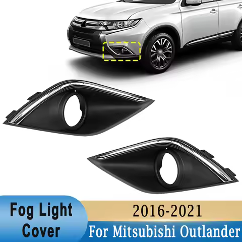 Front Bumper Fog Light Bezel Cover Frame Chrome Trim for Mitsubishi Outlander 2016-2021 Fog Lamp Acc