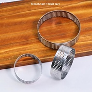 [dddxce1] 5/6/7/8/9/10 CM Perforated Tart Rings With Hole Stainless Steel Tart Bottom Tower Fruit Pi