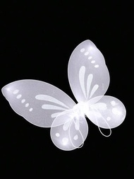 1個舞台道具:裝扮派對、舞蹈派對、表演 - 雙層漸變彩色蝴蝶仙女天使翅膀服裝配件