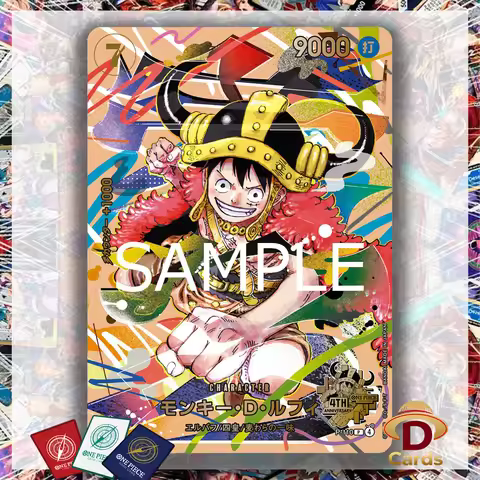 One Piece Card 4th Anniversary Set TCG Cards for Home Play Hobby Collectible Replica Proxy Cards wit
