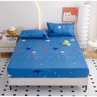 Abraca Dabra New 100% Premium wash cotton fitted bedsheet printing bed sheet  Thin mattress cover single queen king size