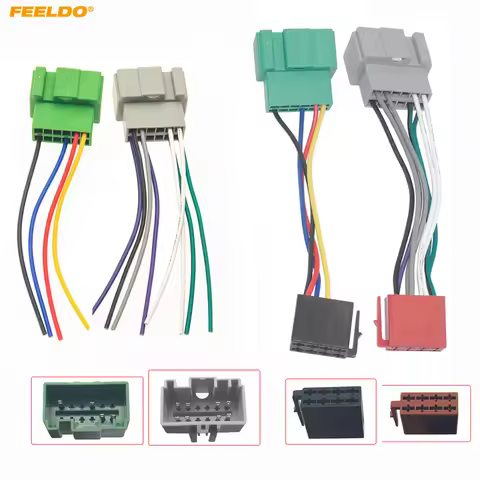 FEELDO Auto Stereo ISO CD 12Pin Audio Installation Wiring Harness For Volvo S40/S60/S80/V70/XC70/V40