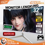 Monitor PC Gaming - 32 Inch 1080P 75HZ IPS HDMI VGA Monitor Lengkung