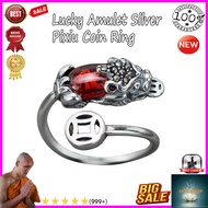 lucky charm ring for 2024 Red Pixiu money silver ring,couple ring,ring for men finger,women fashion 