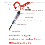 Tespen DC Mobil 3V-48V Alat Tespen Motor Obeng Tespen Multifungsi Alat Tes Pen Lampu Led Motor