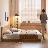 Floor Bed Oak Loft Tatami Bed Homestay Low Bed Splicing Simple Solid Wood Bed Yishun Small Apartment