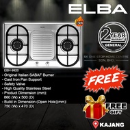 ELBA Gas Stove Stainless Steel | Built In Hob | Safety Valve | High Quality | Dapur Gas Elba
