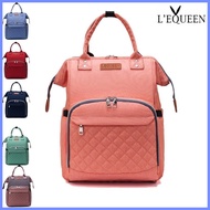 LEQUEEN Maternity  Diaper Bag Large Capacity Mom BackpackkAuT